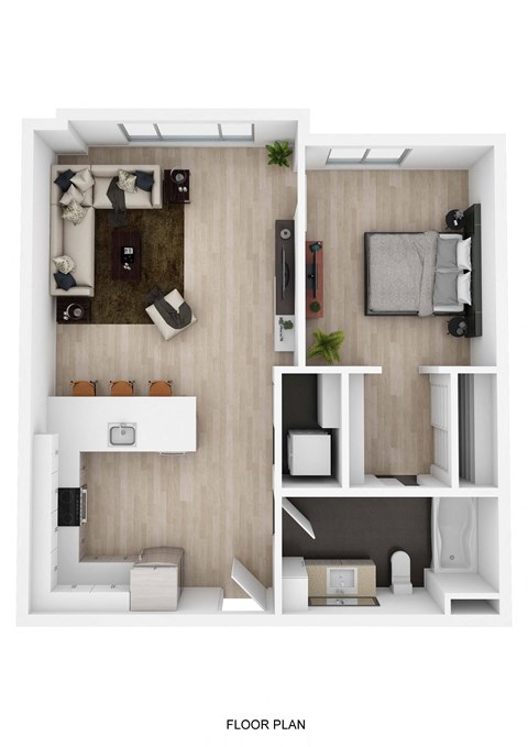 1 Bedroom F Floor Plan
